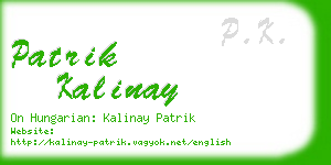 patrik kalinay business card